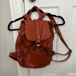 Brown Leather Backpack